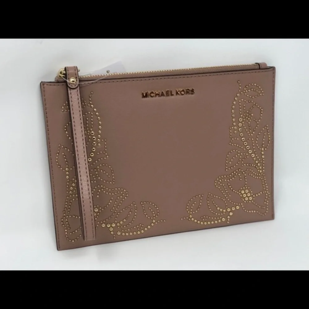 Michael kors nouveau Large clutch wristlet FAWN